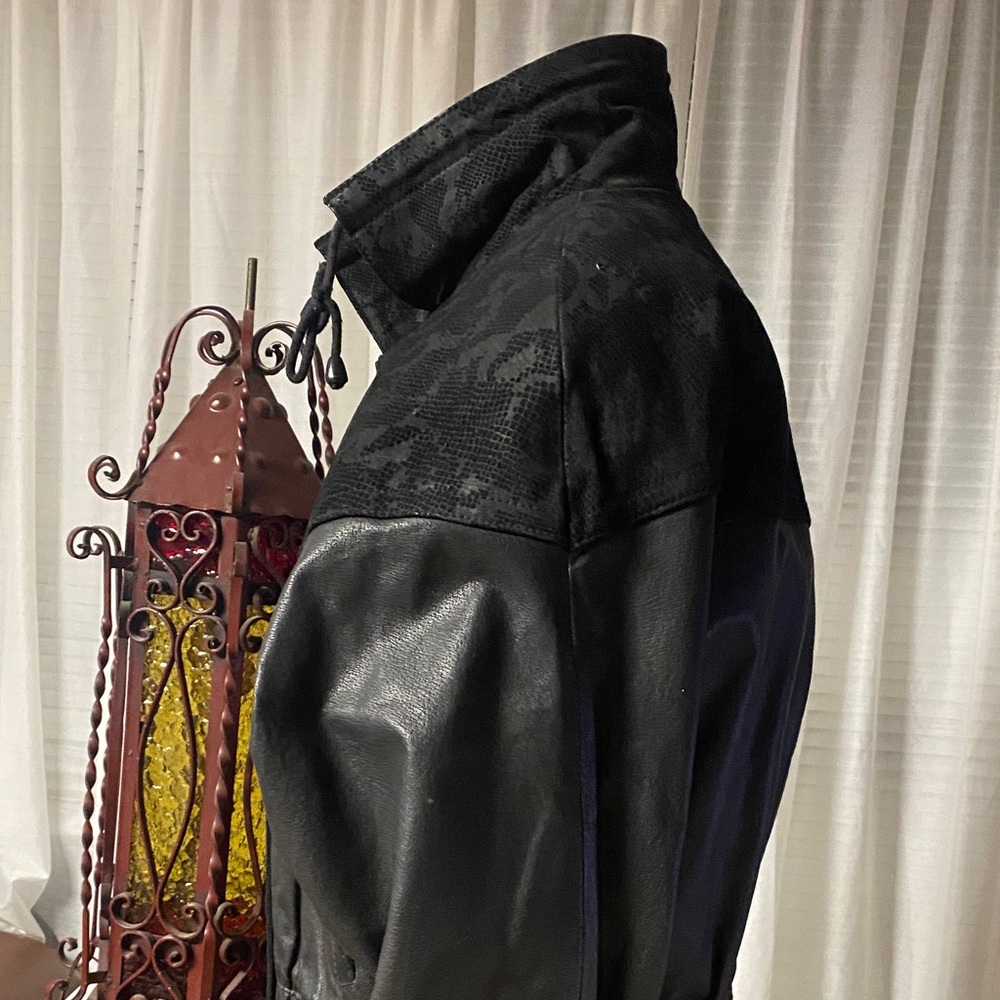 Wilsons Leather Black Patterned Jacket - image 6